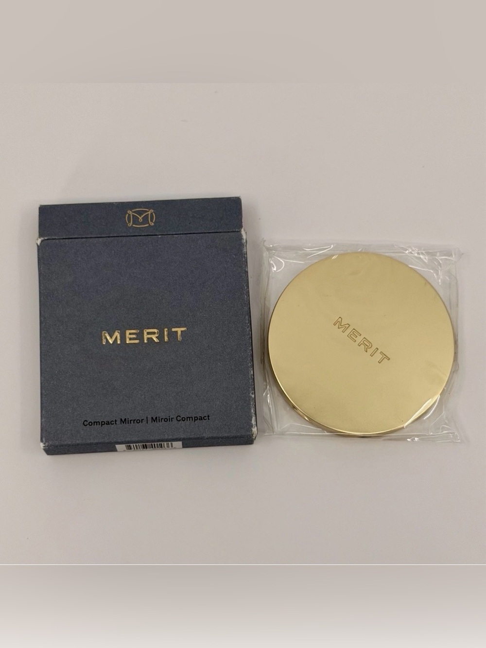Merit Gold Compact Mirror NIB